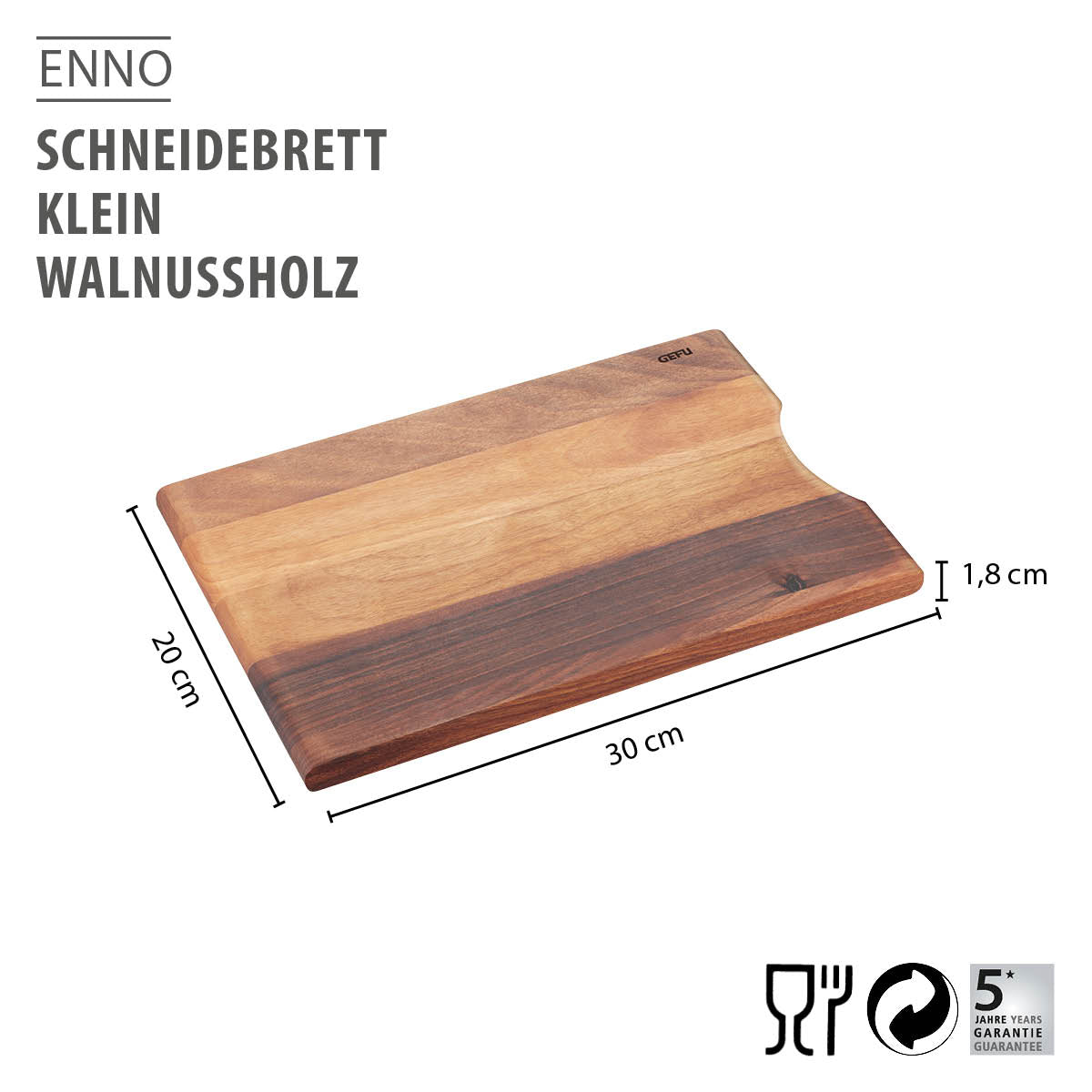 Schneidebrett ENNO, Walnussholz