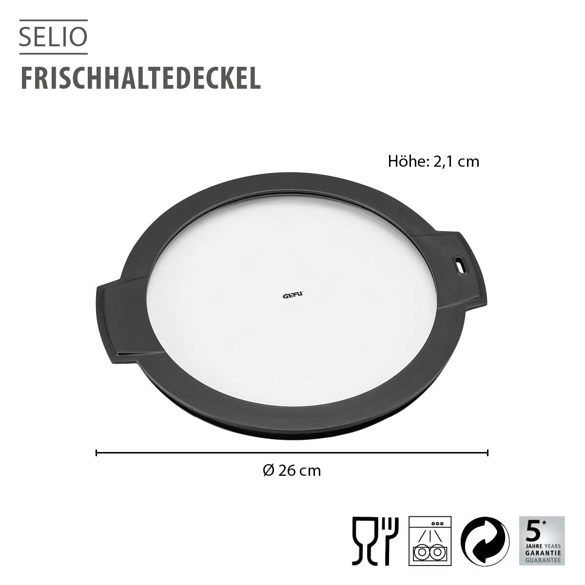 Frischhaltedeckel SELIO, Ø 26 cm