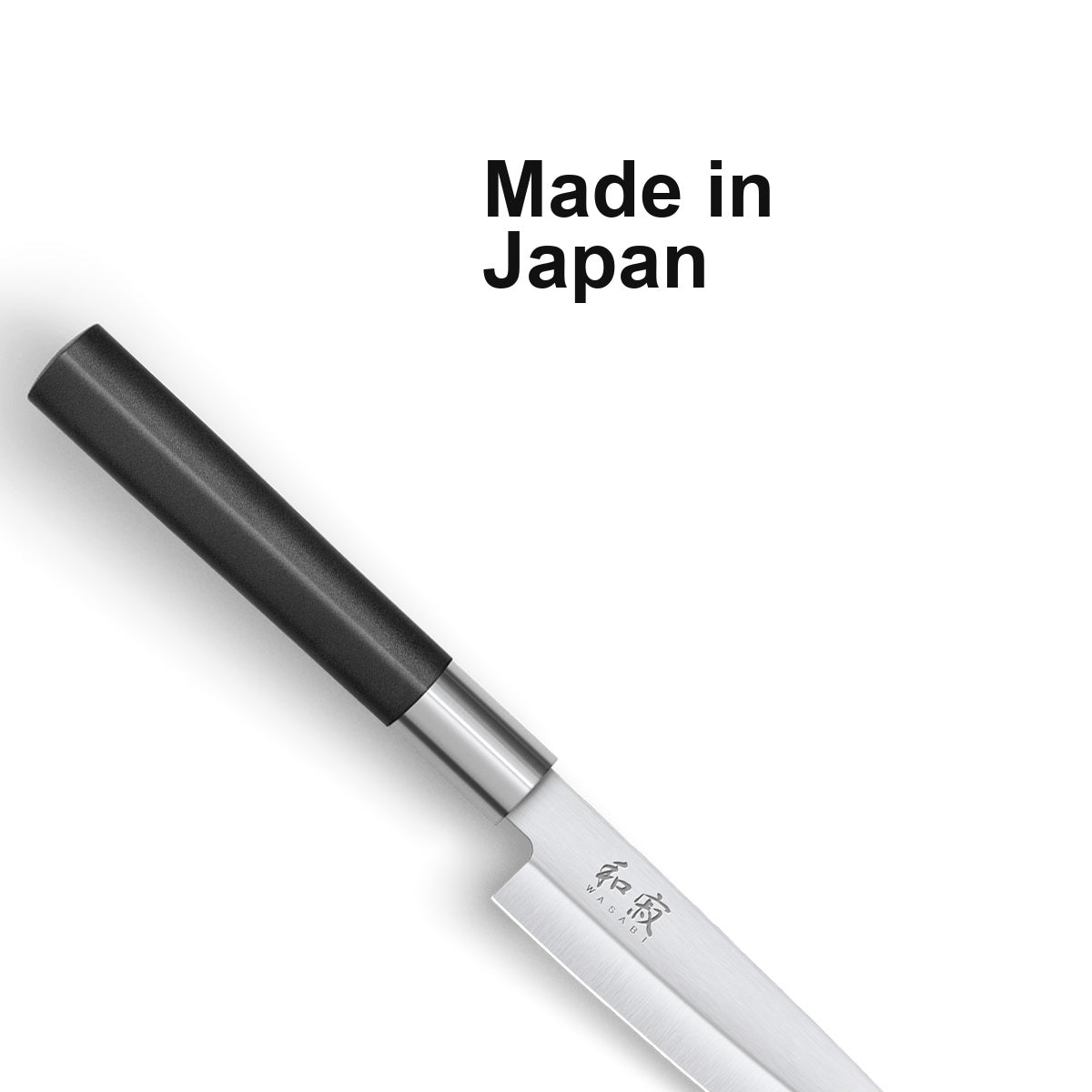 KAI Yanagiba Wasabi Black 15 cm – Made in Japan; Detail aus dem offiziellen Originalfoto.