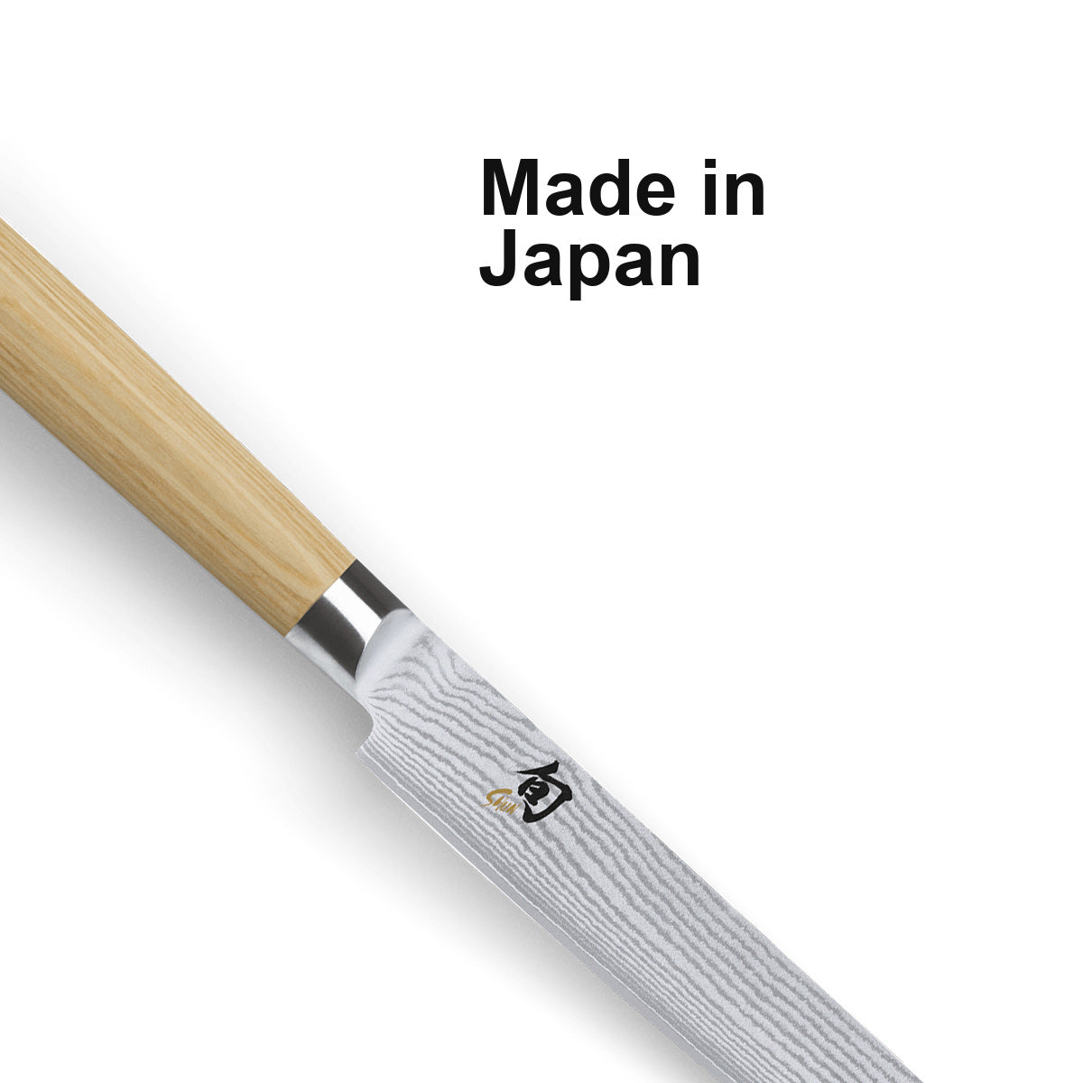 KAI Schinkenmesser Shun Classic White 23 cm – Made in Japan; Detail aus dem offiziellen Originalfoto.