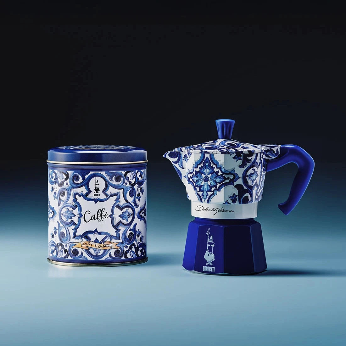 Blu Mediterraneo Kaffeedose inkl. Perfetto Moka