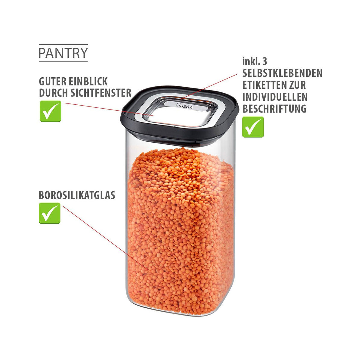 Vorratsdosen-Set PANTRY, 3-teilig