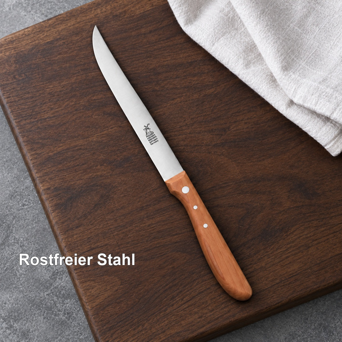 Rückenspitz 18,2 cm – Rostfreier Stahl – vorhandenes Hero-Motiv.