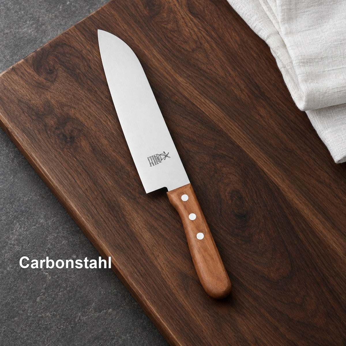 Santoku Kirsche 16,5 cm – Carbonstahl – vorhandenes Hero-Motiv.