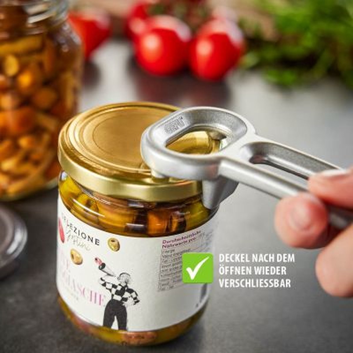 Mehrere Öffnungshilfen in einem Griff.