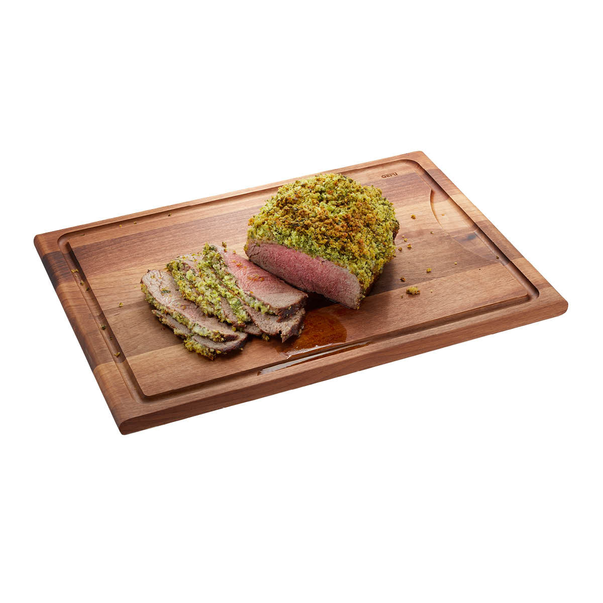 Schneidebrett ENNO, Walnussholz mit Saftrille