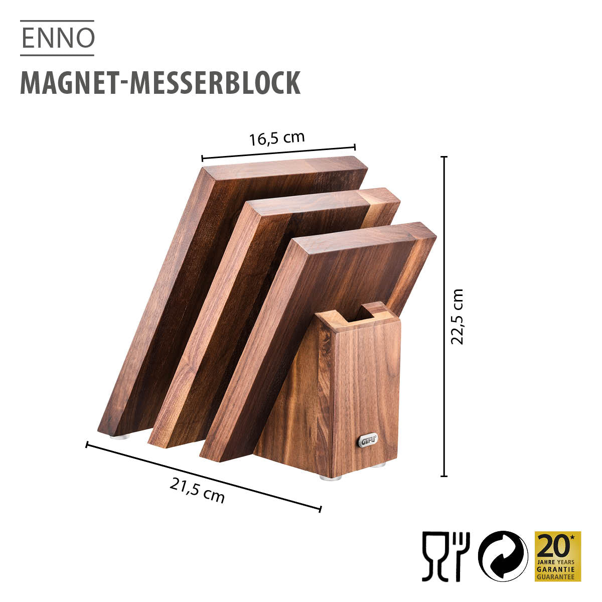 Magnet-Messerblock ENNO, gefächert