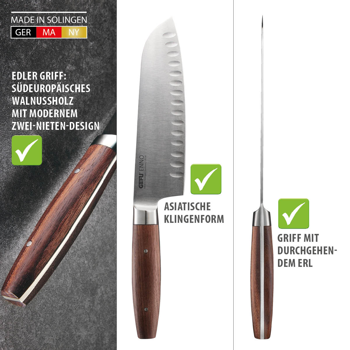 Santokumesser ENNO, 18 cm