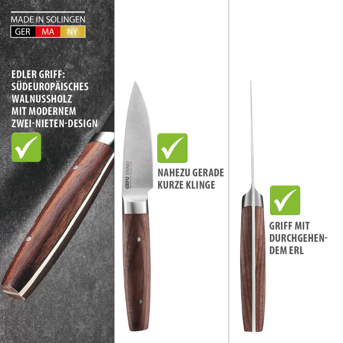 Gemüsemesser ENNO, 9,5 cm
