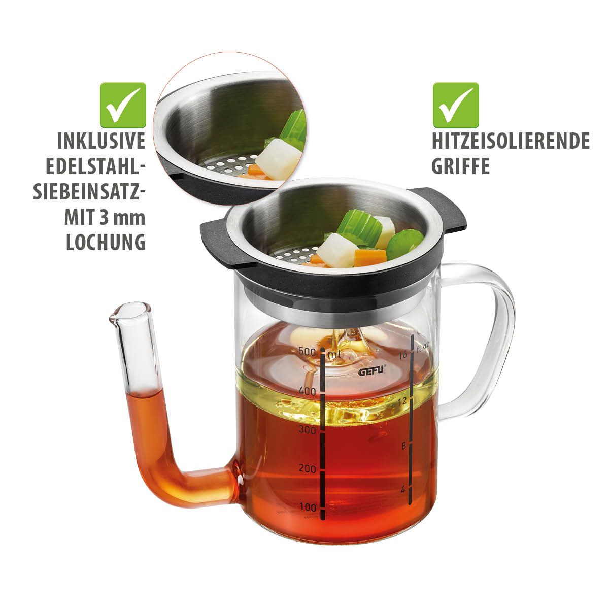 Grobe Rückstände vorher auffangen.