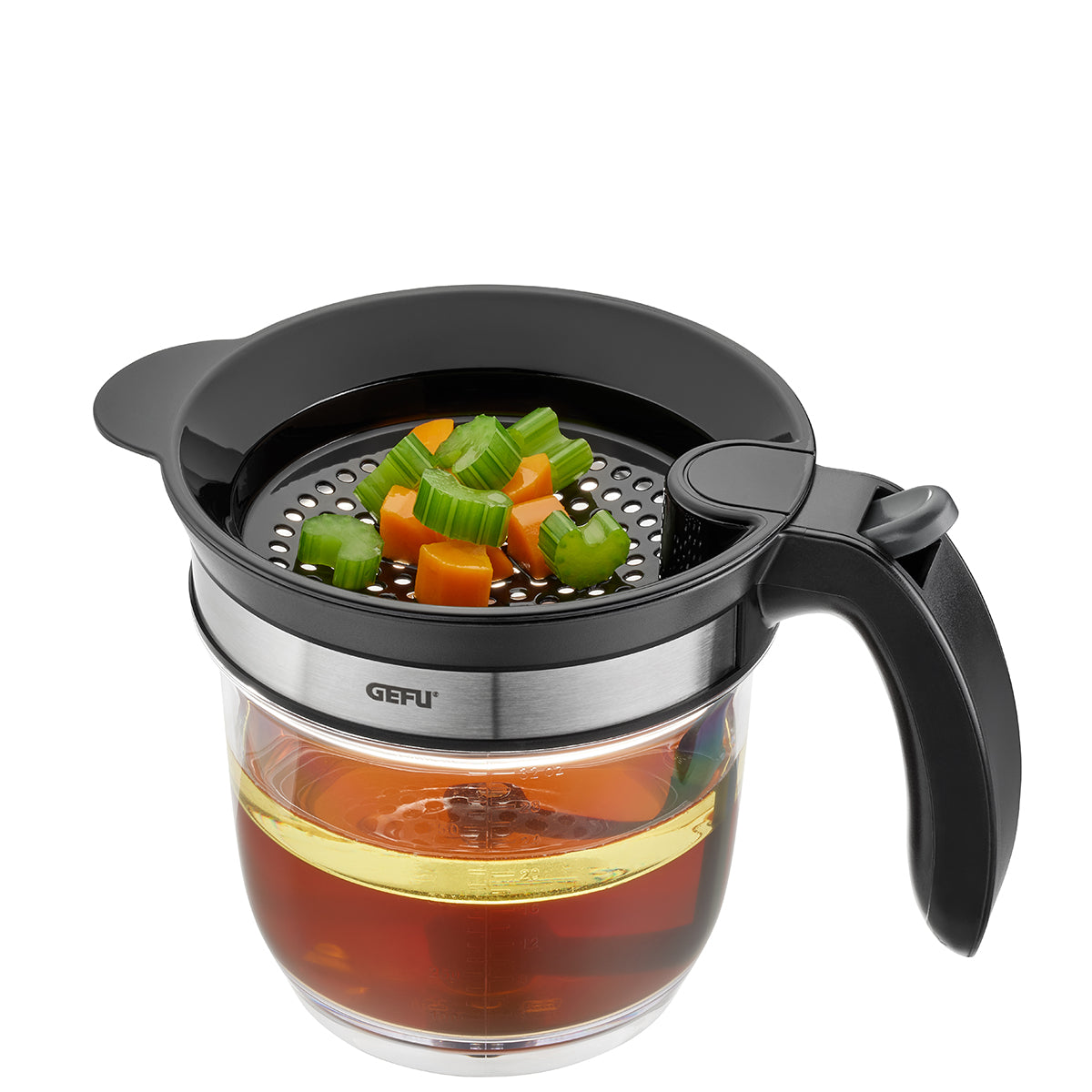 Bratensaft mit weniger Fett weiterverwenden.