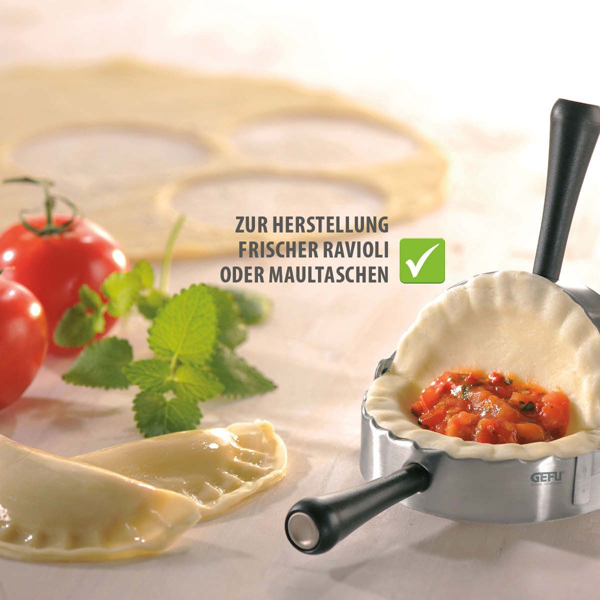 Ravioli-/Maultaschenformer RAVENNA, rund
