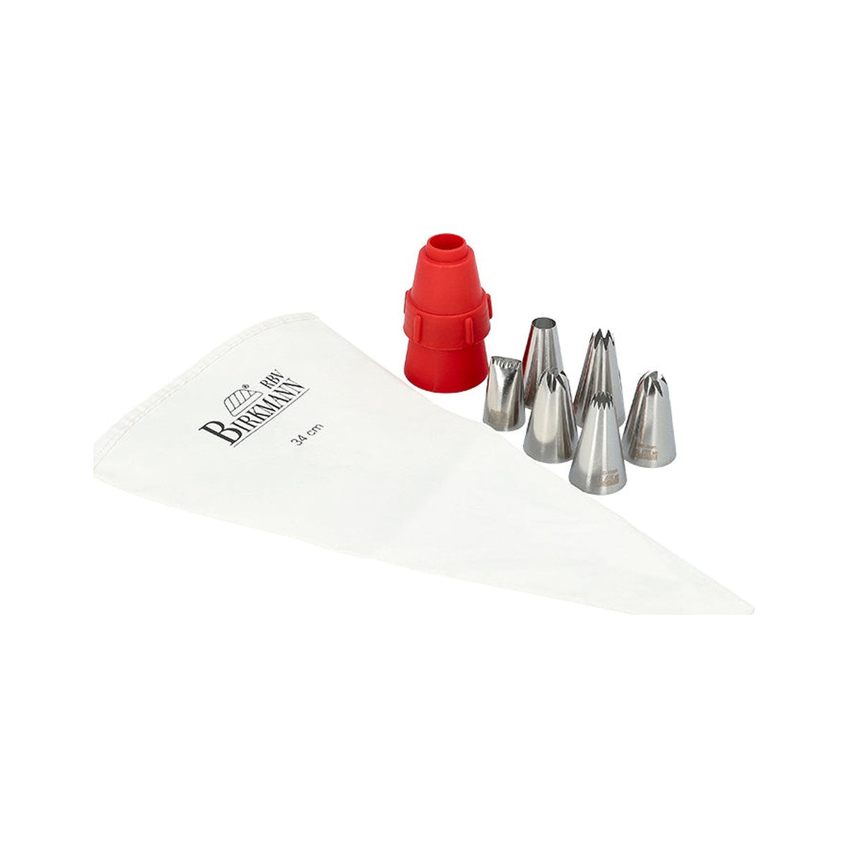 Birkmann Spritzbeutel-Set 410879, 34 cm – Originalprodukt auf Weiß, Herstellerfoto.