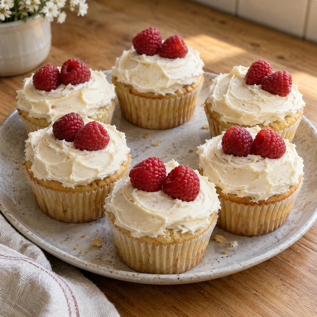 Ergebnis mit der Mini-Winkelpalette – Cupcakes mit handgestrichener Creme