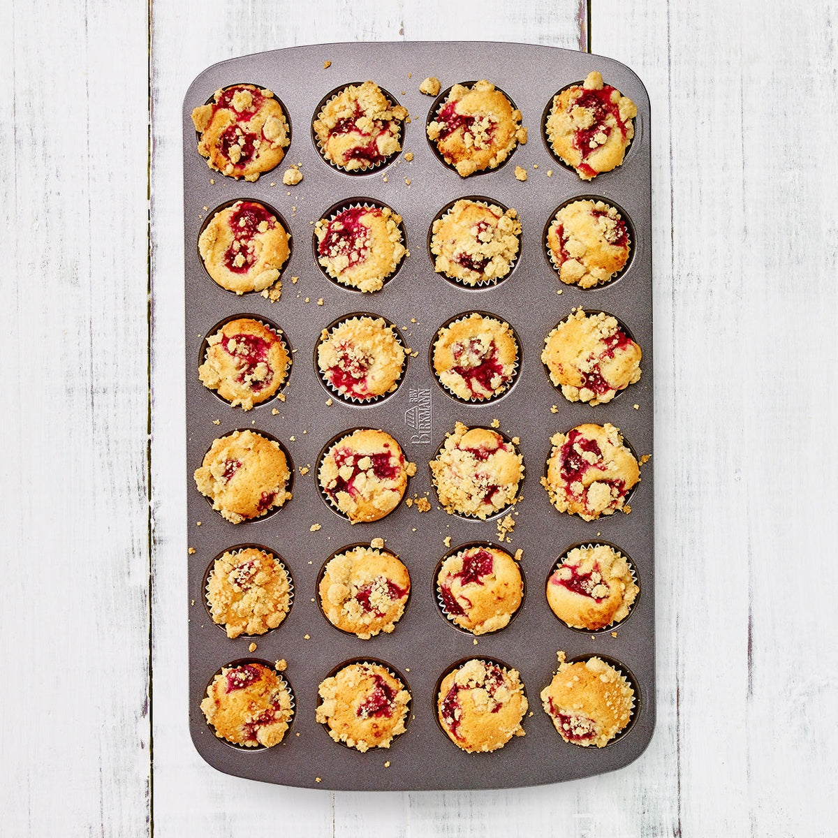 Birkmann 881112 – 24 Mini-Muffins · Ø 4,5 cm – Backform in Anwendung