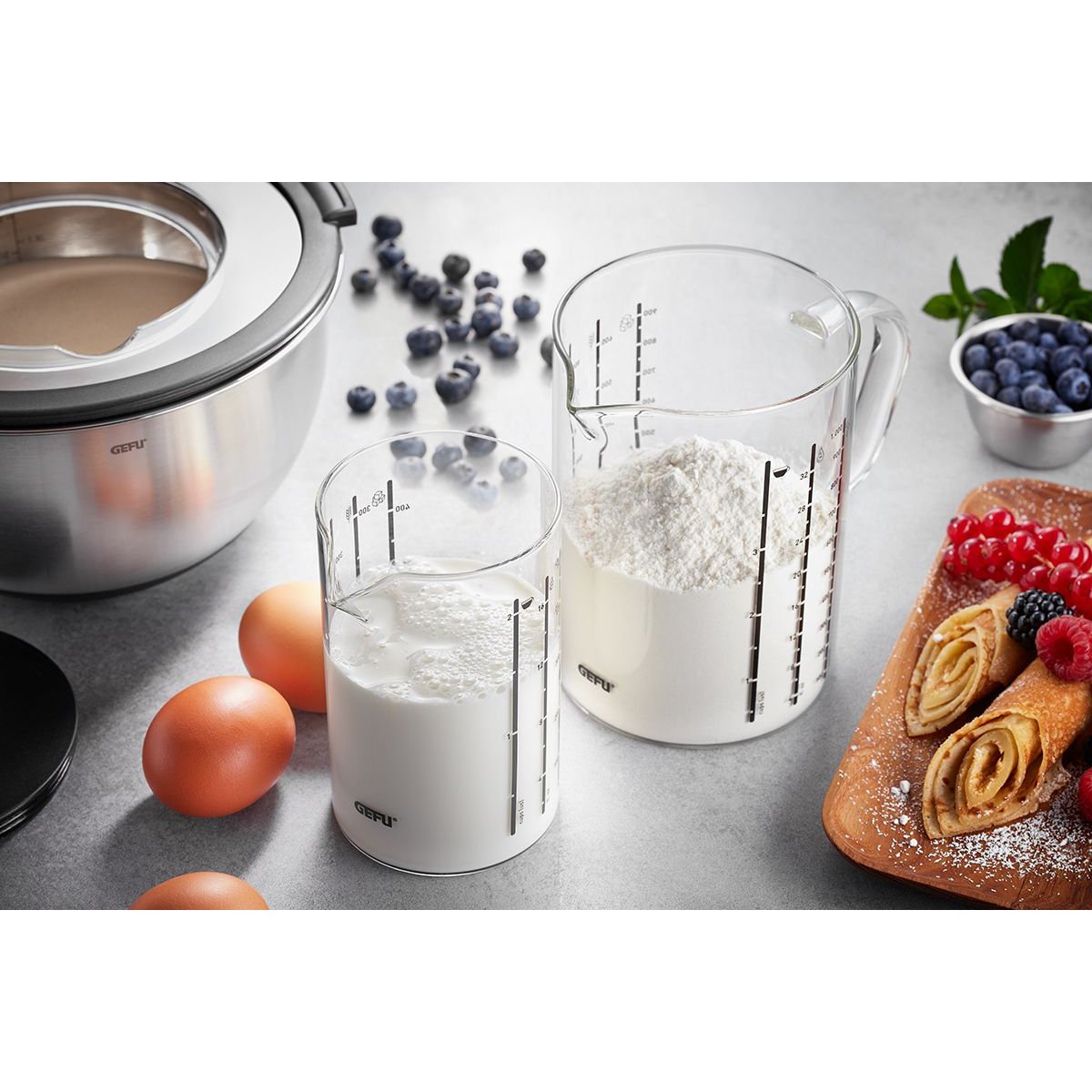 Weniger Umfüllen beim Kochen und Backen.