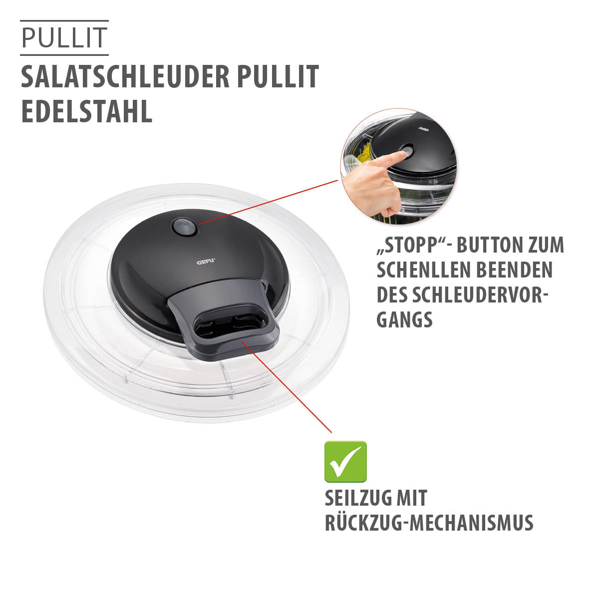 Salatschleuder PULLIT