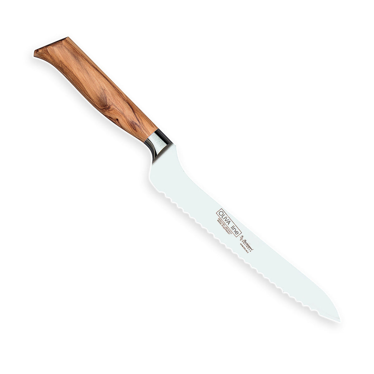 Brotmesser Oliva, gekröpft 20 cm – Hauptbild
