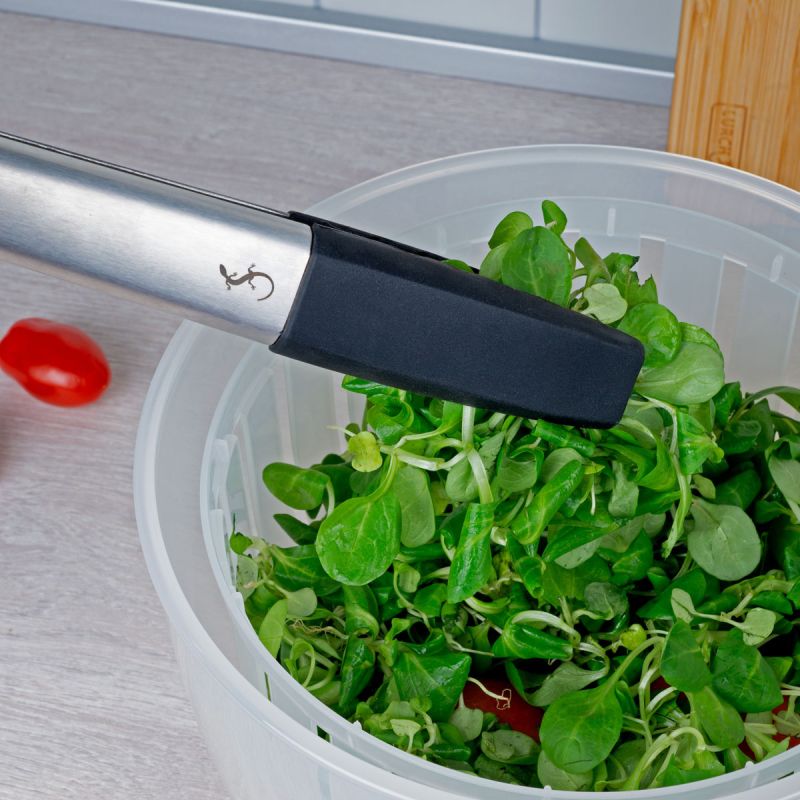 LURCH Universalzange 30 cm - Edelstahl Küchenzange mit Silikonspitzen