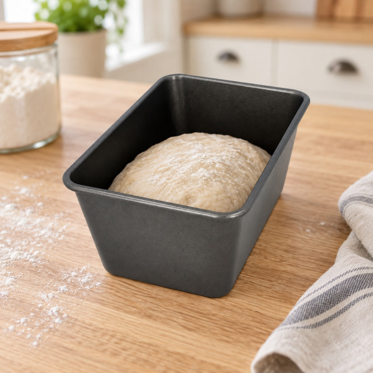 Birkmann Brotbackform 210653 – Brotteig in der extra hohen Form – KI-Anwendungsbeispiel.