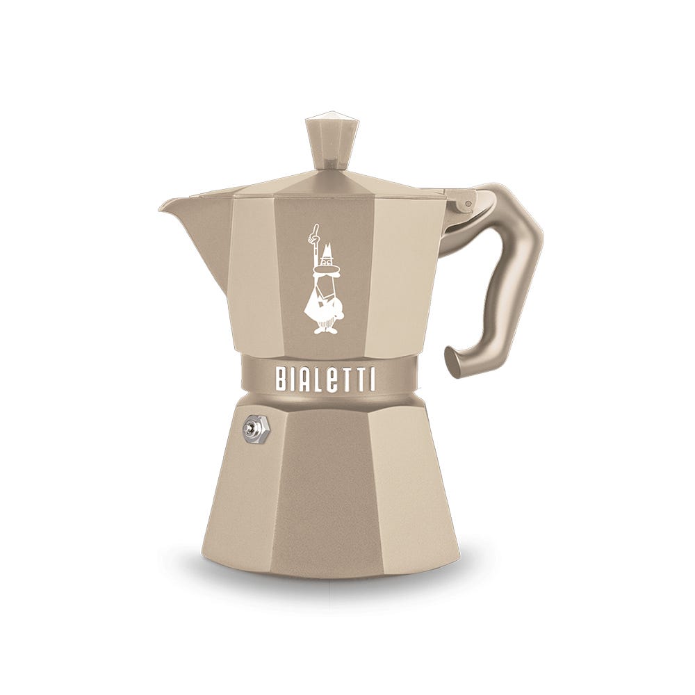 Original – Moka Express Induktion cremé – 3 Tassen – Artikel 9077