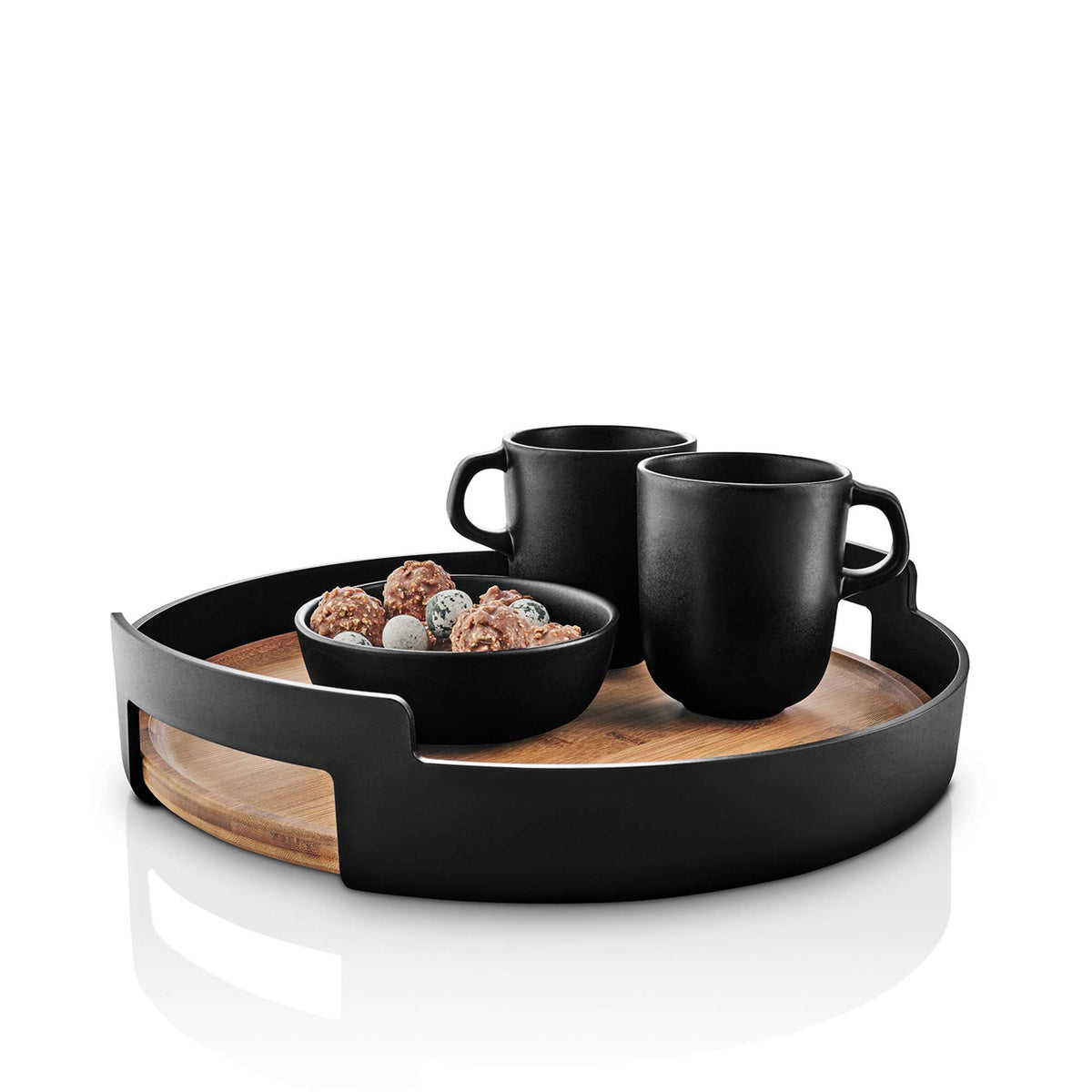 Nordic Kitchen Serviertablett rund Ø 35 cm – Black – Originalbild