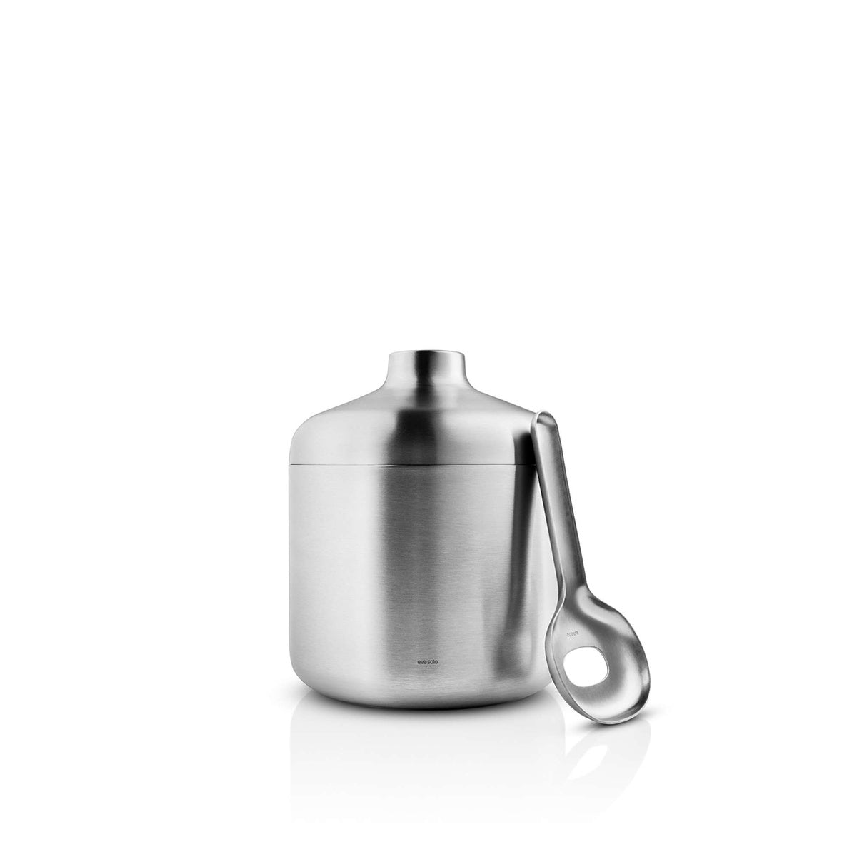 Liquid Lounge Eiseimer mit Eislöffel – Brushed Steel – Originalbild