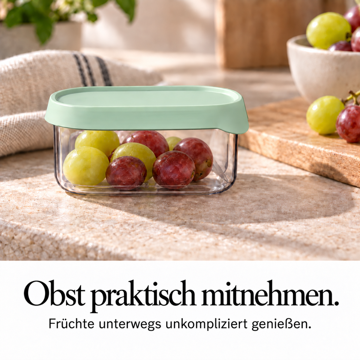 Fruchtbox Take a Break mit Trauben ohne Gabel – Anwendungsbeispiel