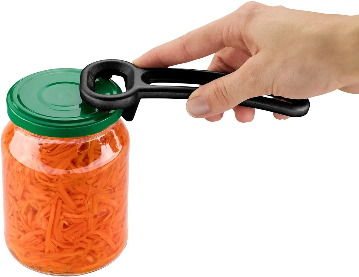 GEFU Glasdeckelöffner VACIO Kunststoff – Anwendung; Originalmotiv, mit GEFU-Neuheitenkatalog abgeglichen