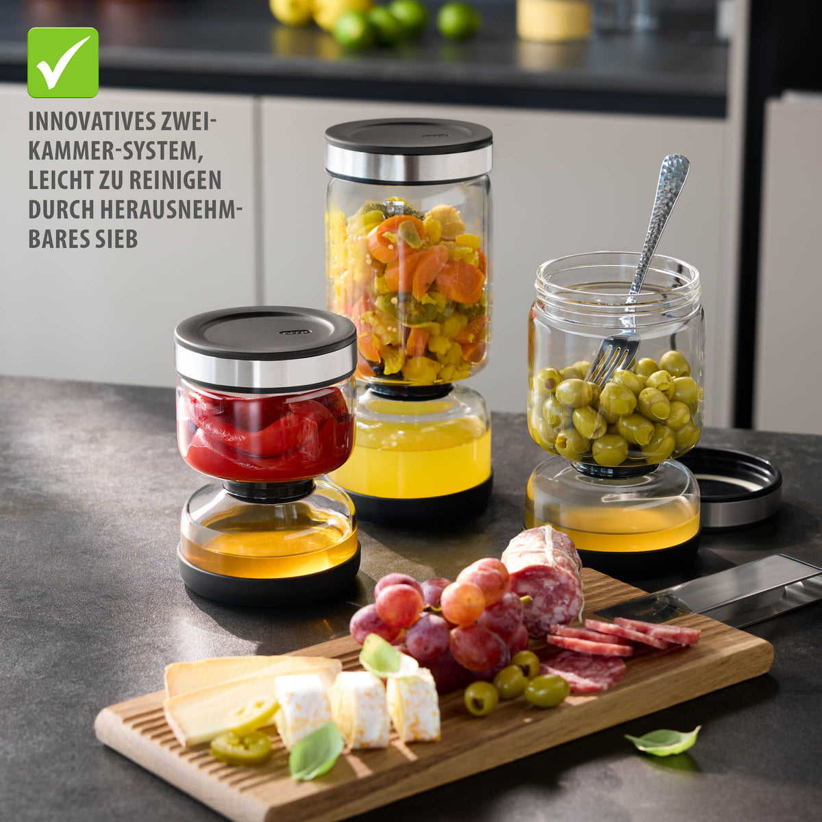 GEFU Abtropfglas LAVINA, 750 ml – Originalbild 3