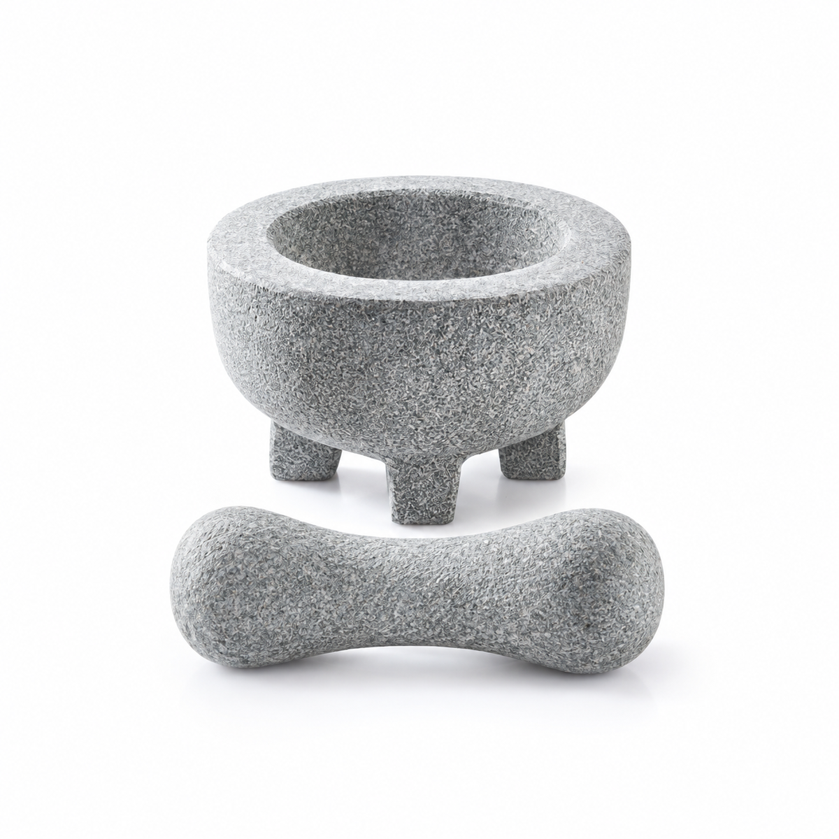 GEFU Granitmörser CRUNCHY 10 cm mit Stößel auf Weiß