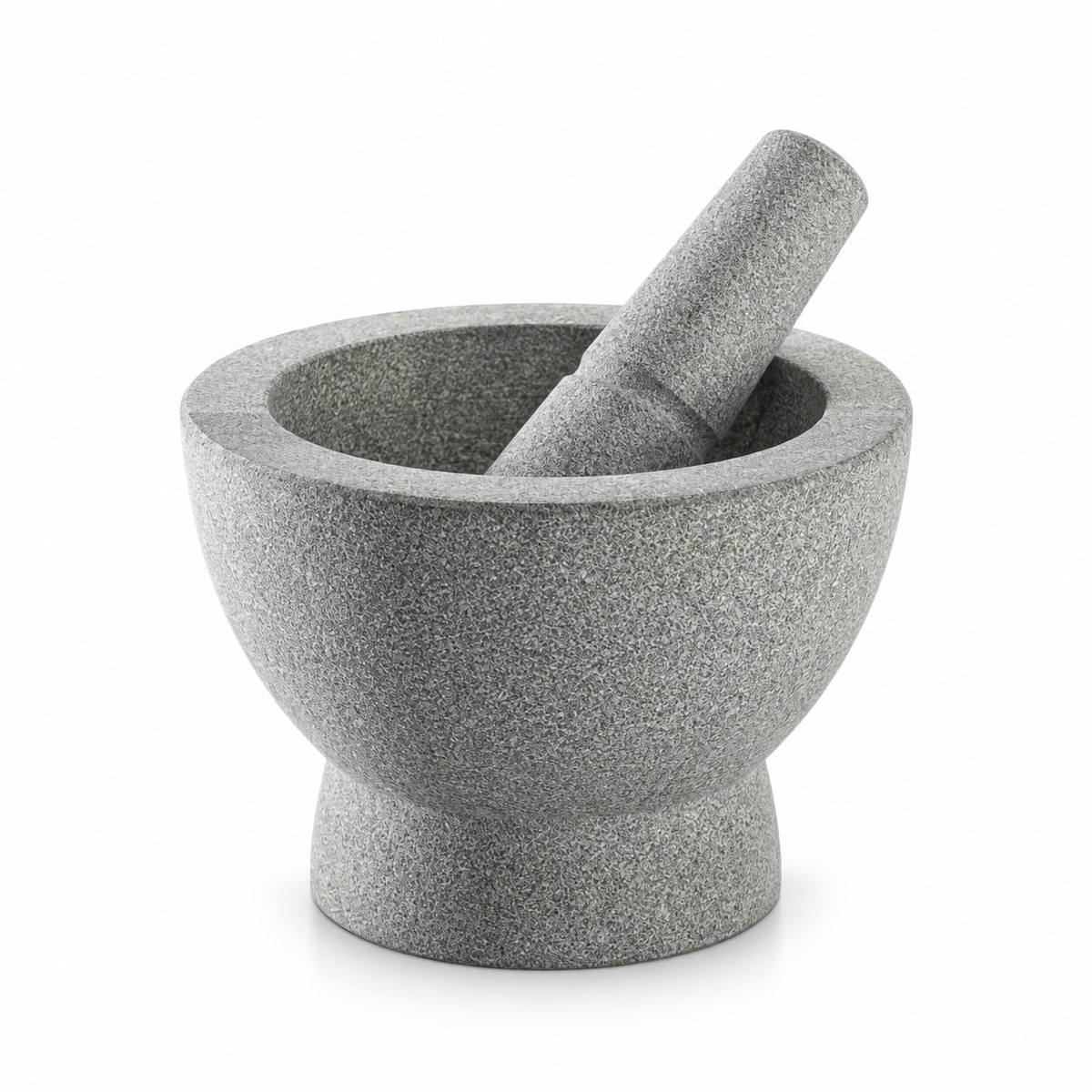 GEFU Granitmörser CRUNCHY 17 cm mit Stößel auf Weiß