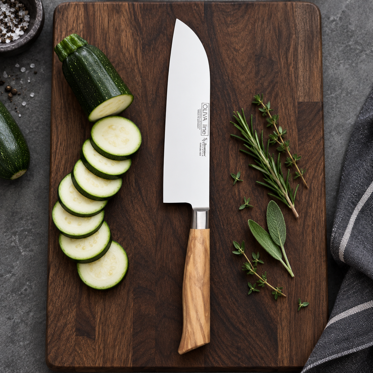 Santokumesser 18cm – gestaltete Produktszene