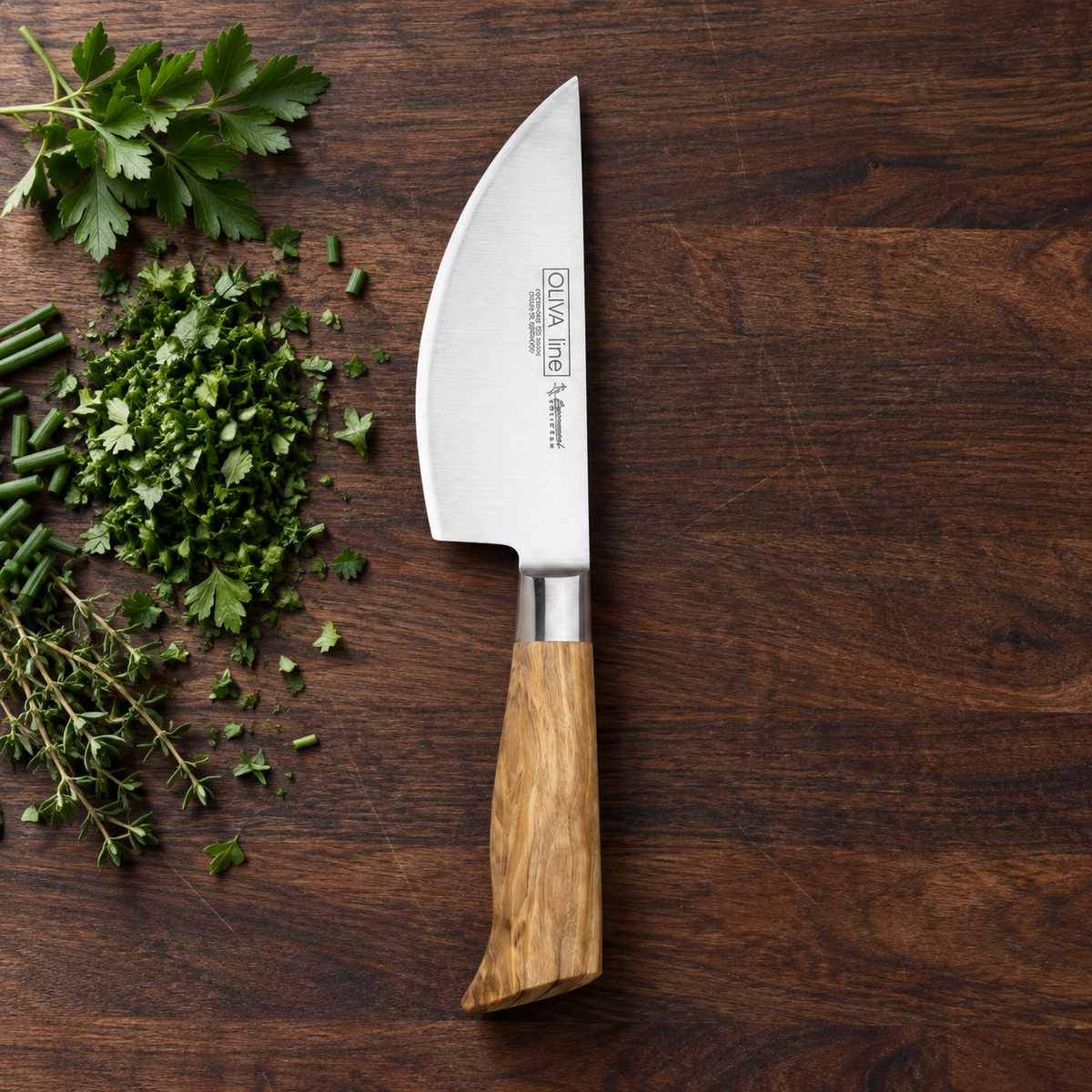 Kräutermesser 13cm – Anwendungsinspiration, aus dem Produktfoto gestaltet