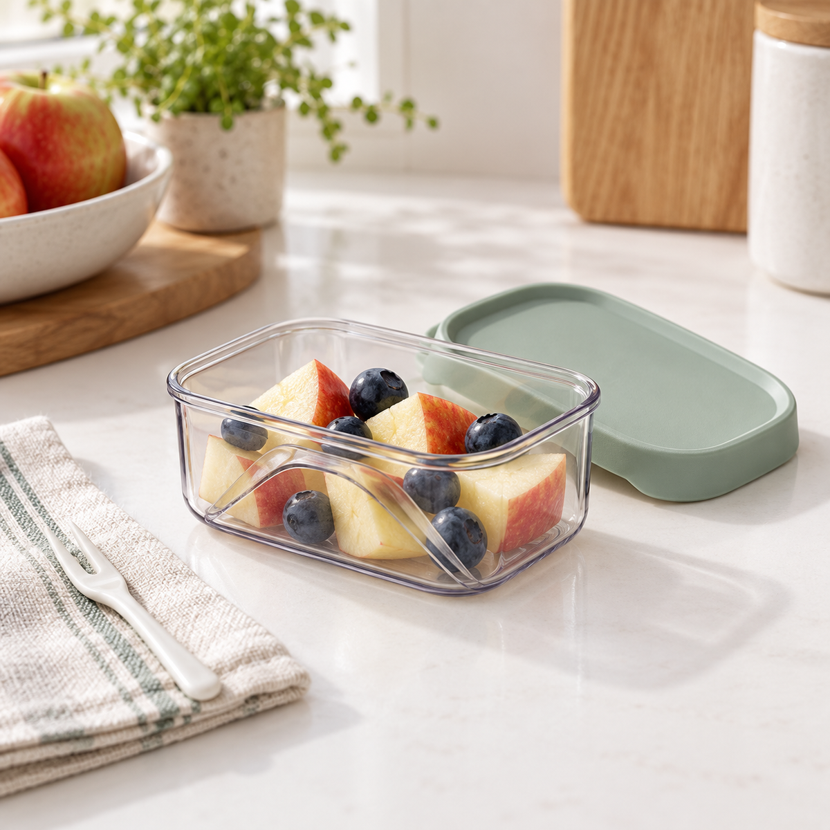 Obst schon zu Hause vorbereiten