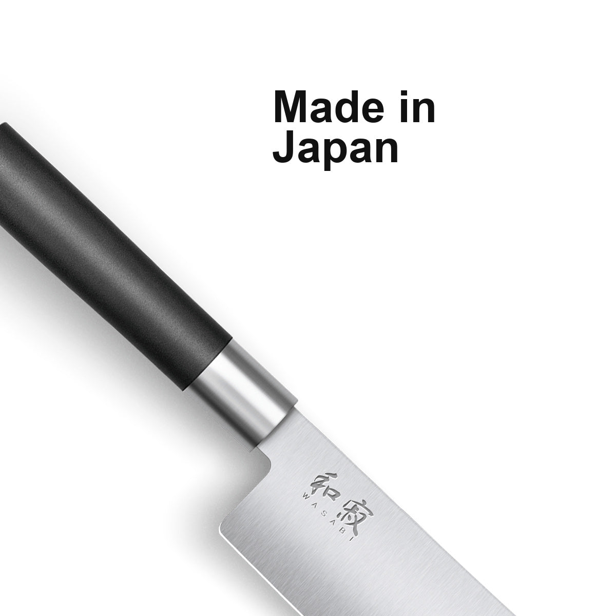 KAI Nakiri Wasabi Black 16,5 cm – Made in Japan; Detail aus dem offiziellen Originalfoto.