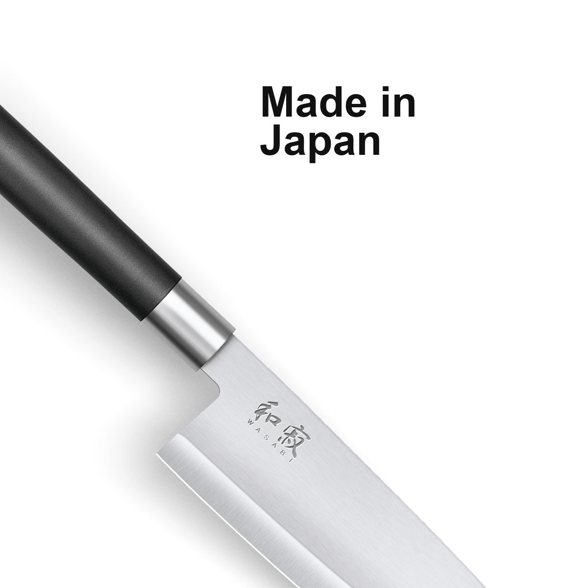 KAI Deba Wasabi Black 21 cm – Made in Japan; Detail aus dem offiziellen Originalfoto.