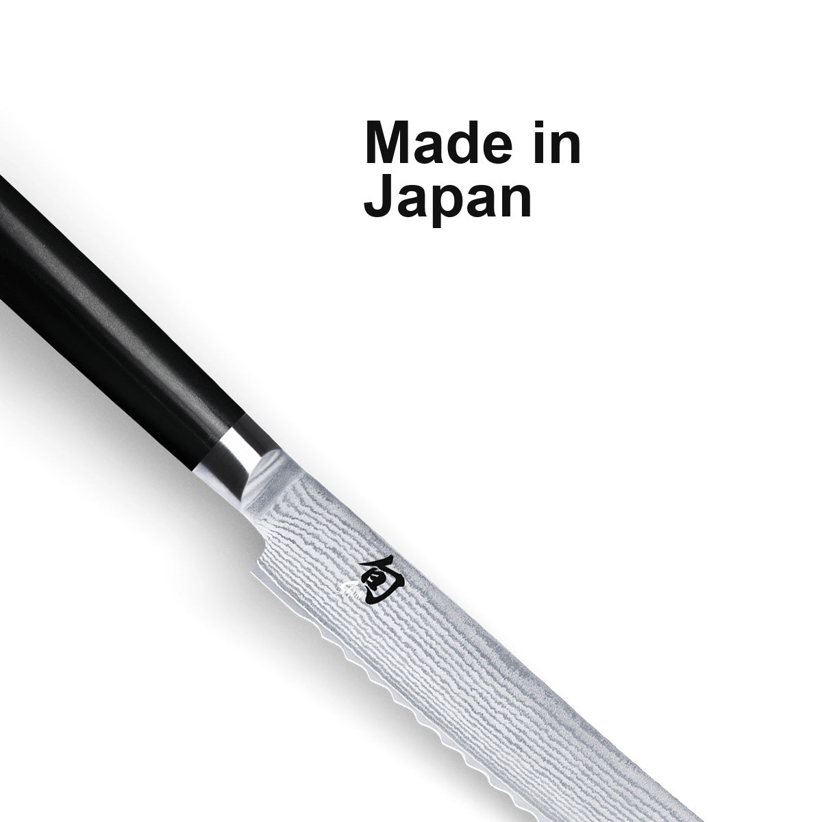 KAI Brotmesser Shun Classic 23 cm – Made in Japan; Detail aus dem offiziellen Originalfoto.