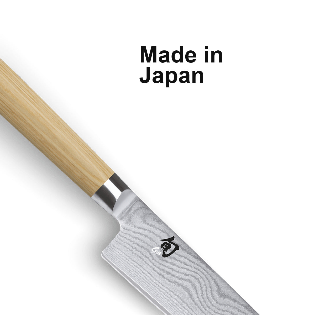 KAI Kochmesser Shun Classic White 20 cm – Made in Japan; Detail aus dem offiziellen Originalfoto.
