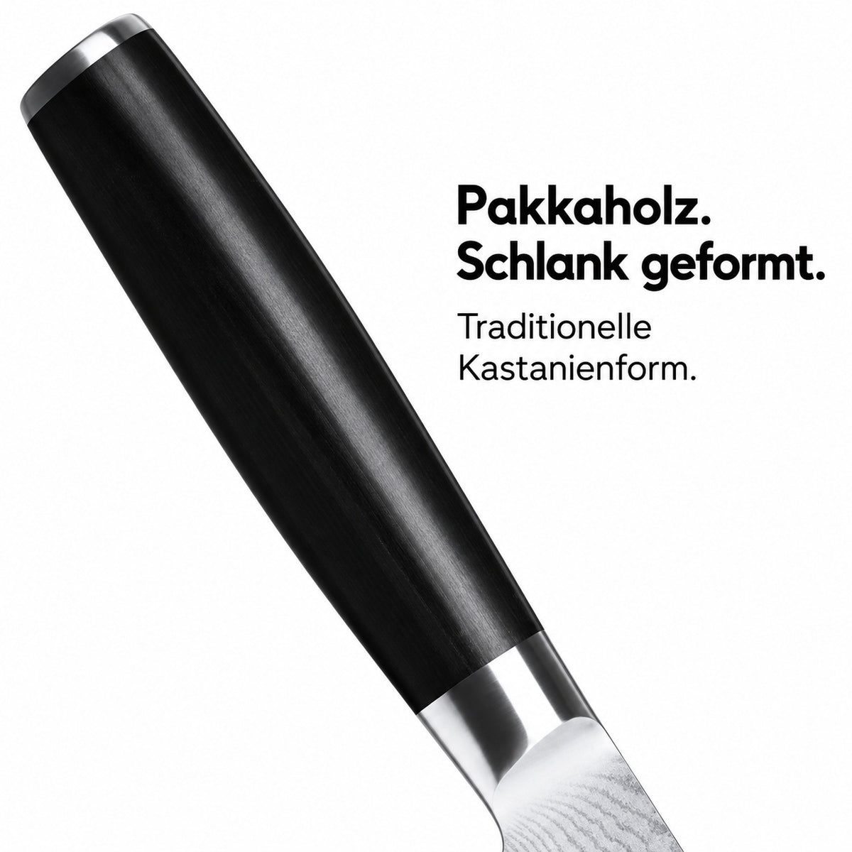 KAI DM-0700: schlanker Pakkaholzgriff in traditioneller Kastanienform