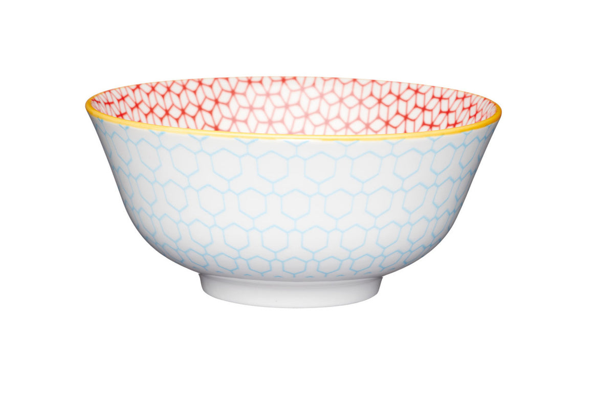 KitchenCraft Bowl – Blau geometrisch – Originalansicht 1