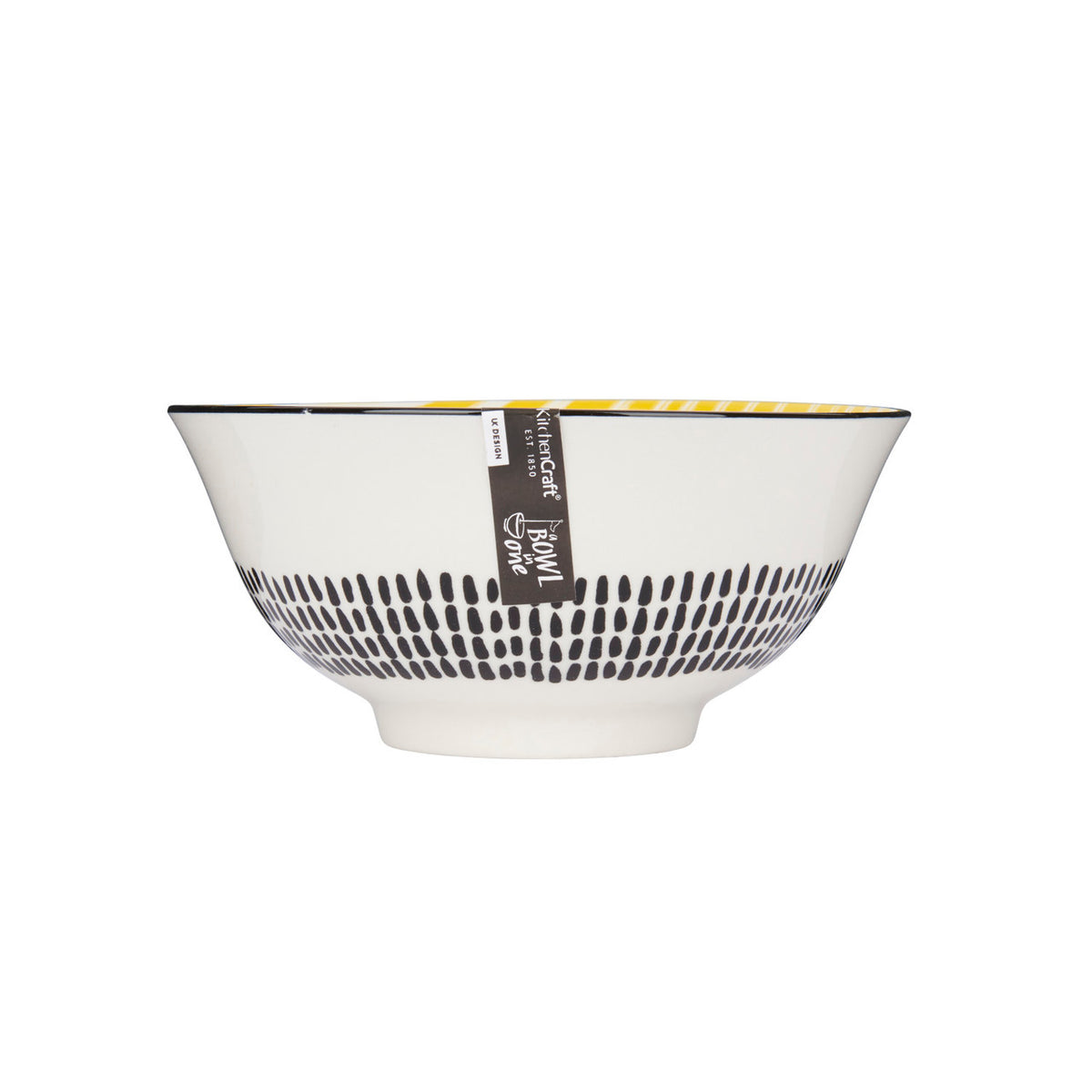 KitchenCraft Bowl – Gelbe Streifen – Originalansicht 2