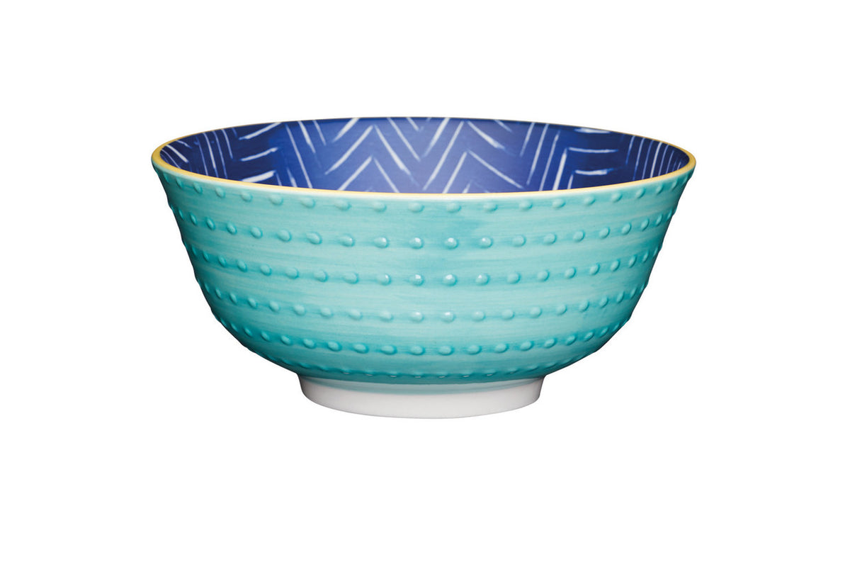 KitchenCraft Bowl – Blätter Indigo – Originalansicht 1