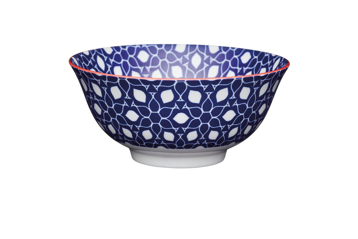 KitchenCraft Bowl – Blau floral – Originalansicht 1