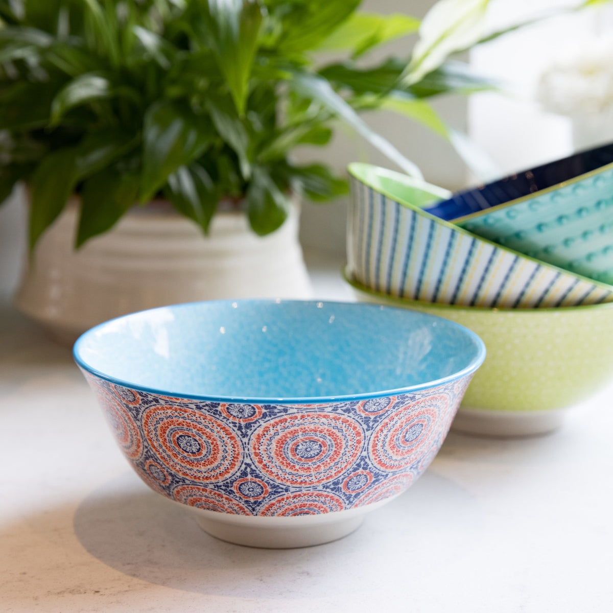 Bowl aus Steinzeug – gemustert – Hersteller-Originalbild. Anwendungs- und Serienmotive können Lebensmittel, Dekoration oder separat erhältliches Zubehör zeigen; maßgeblich ist der beschriebene Lieferumfang.