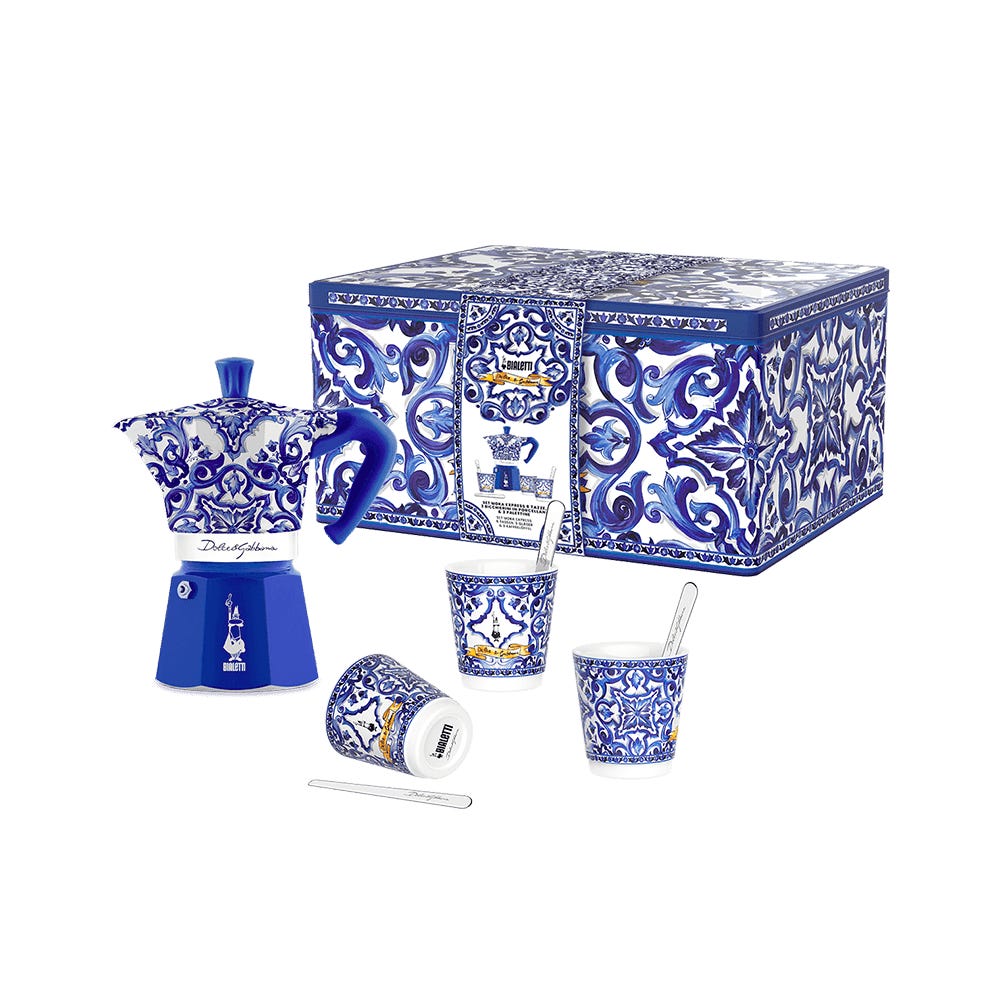 Original – Geschenkset Blu Mediterraneo – 6 Tassen Moka – Artikel 5360