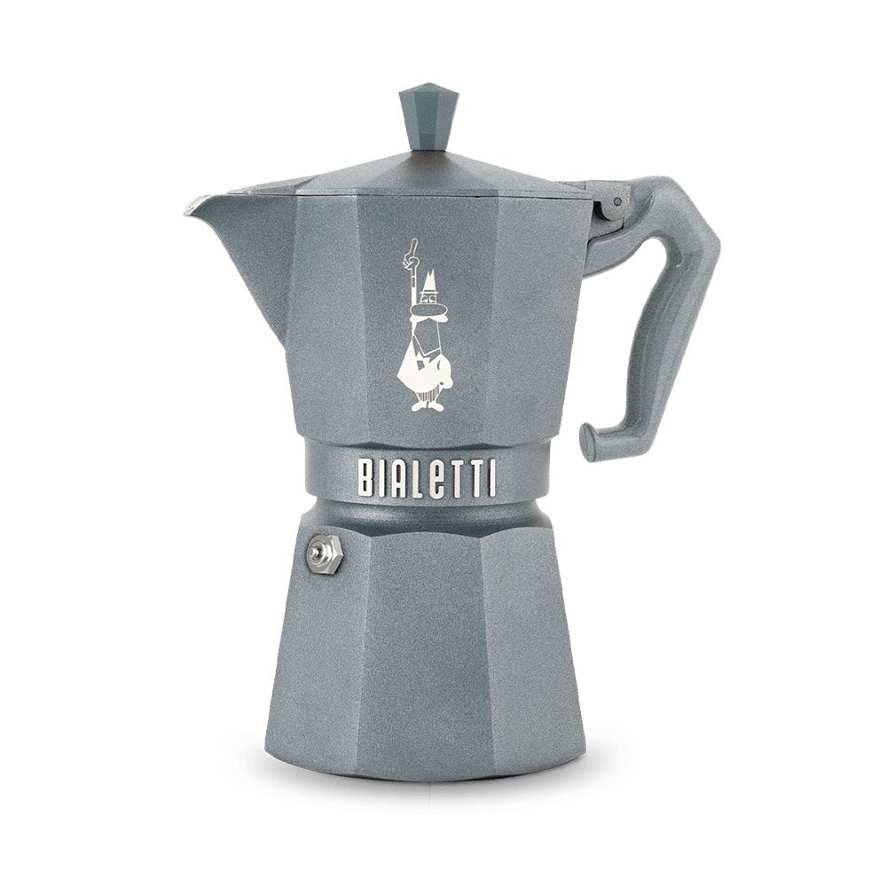 Original – Moka Express Induktion grau – 6 Tassen – Artikel 9076